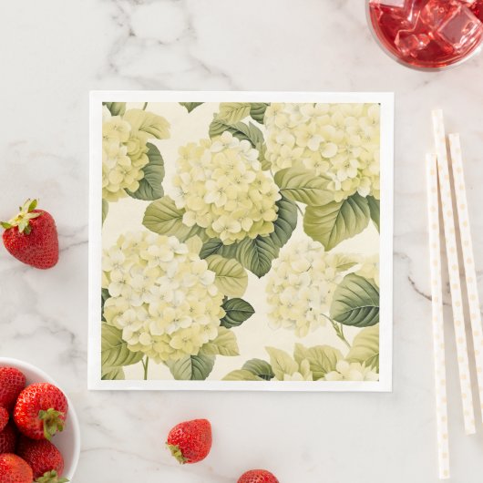 Serviettes en papier Hydrangea (En situation)