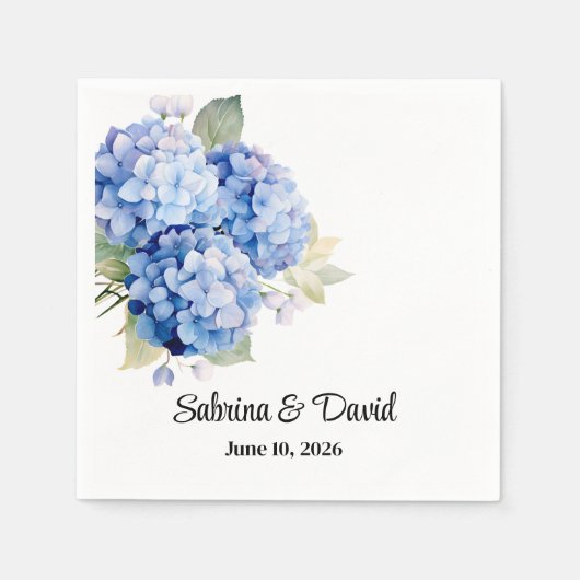 Serviettes en papier Hydrangea (Devant)