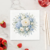 Serviettes en papier Hydrangea Bleu (En situation)