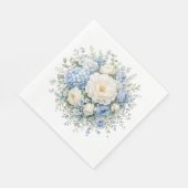 Serviettes en papier Hydrangea Bleu (Coin)
