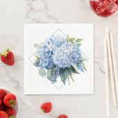 Serviettes en papier Hydrangea Bleue (En situation)
