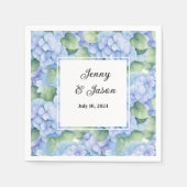 Serviettes en papier Hydrangea de mariage personna (Devant)