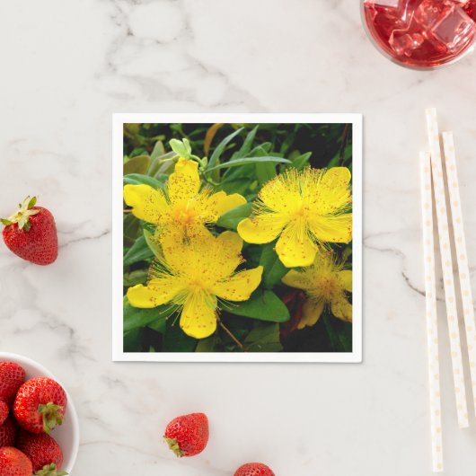 serviettes en papier Hypericum calycinum (En situation)