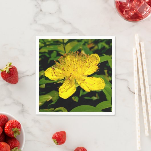 serviettes en papier Hypericum calycinum (En situation)