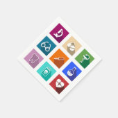 Serviettes en papier Icônes Médicales (Coin)