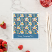 Serviettes en papier illustrées de nourriture asia (En situation)