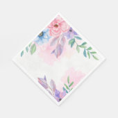 Serviettes en papier - Impression florale (Coin)