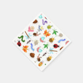 Serviettes en papier Insectes, Fournitures pour fê (Coin)