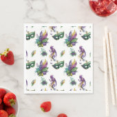 Serviettes en papier inspirées Mardi Gras (En situation)