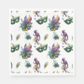 Serviettes en papier inspirées Mardi Gras (Devant)