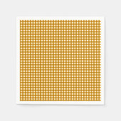 Serviettes en papier jaune En vichy-moutarde (Devant)