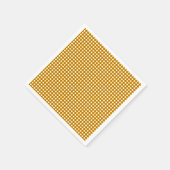 Serviettes en papier jaune En vichy-moutarde (Coin)