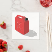 Serviettes en papier Jerrican rouge (En situation)