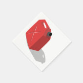 Serviettes en papier Jerrican rouge (Coin)