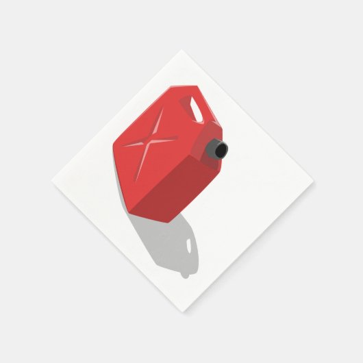 Serviettes en papier Jerrican rouge (Coin)