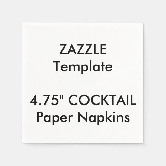 Serviettes en papier jetable 4,75 po sur mesure (Devant)