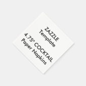 Serviettes en papier jetable 4,75 po sur mesure (Coin)