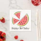 Serviettes en papier Joyeux Anniversaire morceaux (En situation)