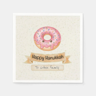 Serviettes en papier "Joyeux Hanoukka" jolies donu
