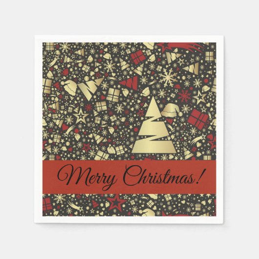 Serviettes en papier "Joyeux Noël !" (Devant)
