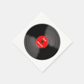 Serviettes en papier Just Married Record (Coin)
