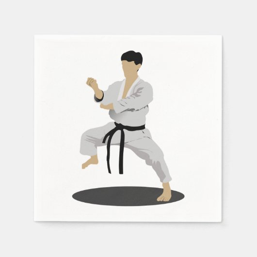 Serviettes en papier Karate Pot (Devant)