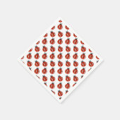 Serviettes en papier Ladybugs rouge et blanc (Coin)