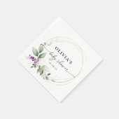 Serviettes en papier lavande vert pourpre (Coin)