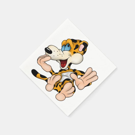 Serviettes en papier léopard qui rient (Coin)