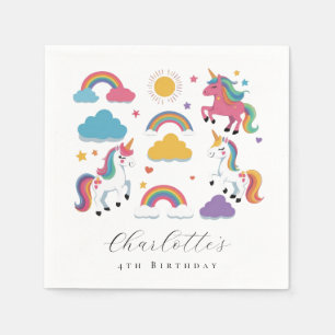 Serviettes en papier Licorne Pastel pour l'anniver