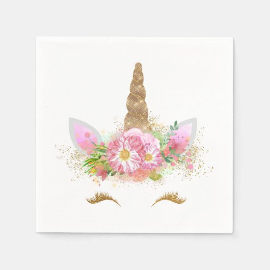 Serviettes en papier Licorne Visage Licorne (Devant)