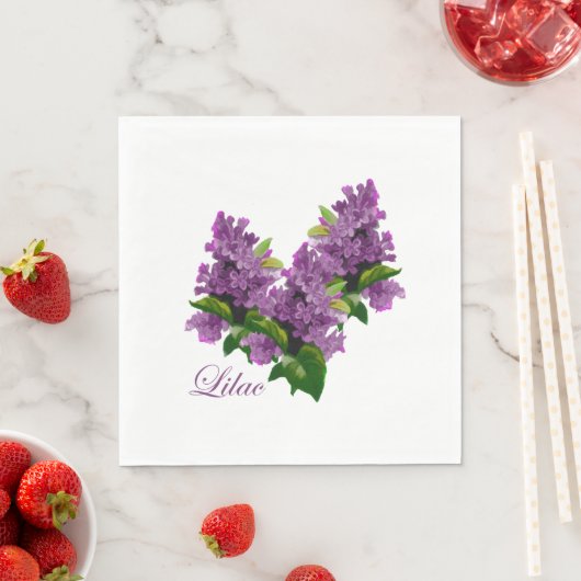Serviettes en papier Lilacs (En situation)
