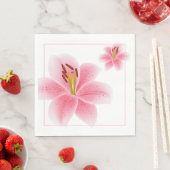 Serviettes en papier - Lily rose (En situation)