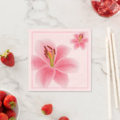 Serviettes en papier - Lily rose (En situation)