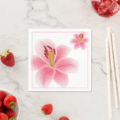 Serviettes en papier - Lily rose (En situation)