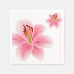 Serviettes en papier - Lily rose