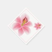 Serviettes en papier - Lily rose (Coin)