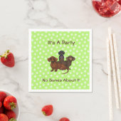 Serviettes en papier Lime Green Dachshund (En situation)
