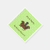 Serviettes en papier Lime Green Dachshund (Coin)