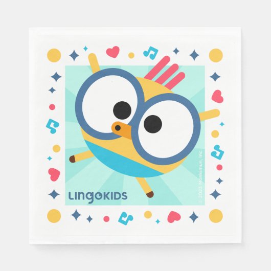 serviettes en papier Lingokids Party avec Billy (Devant)