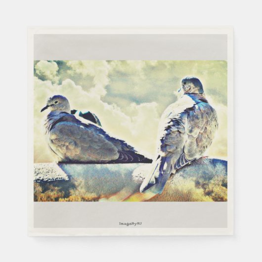 Serviettes en papier Love Dove (Devant)
