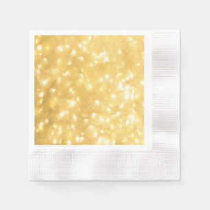 Serviettes en papier Lumières Fées Dorées