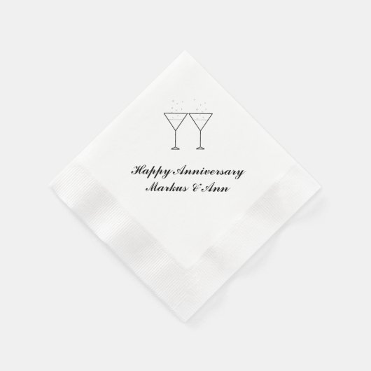 Serviettes en papier "Lunettes de Champagne" (Coin)
