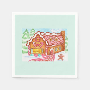 Serviettes en papier Maison en pain d'épices
