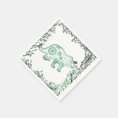 Serviettes en papier Mandala Dinosaure (Coin)