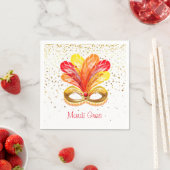 Serviettes en papier Mardi Gras (En situation)