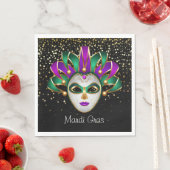 Serviettes en papier Mardi Gras (En situation)
