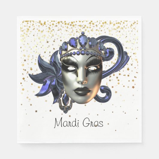 Serviettes en papier Mardi Gras (Devant)