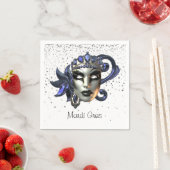 Serviettes en papier Mardi Gras (En situation)