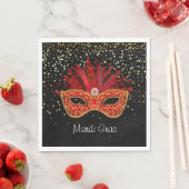 Serviettes en papier Mardi Gras (En situation)